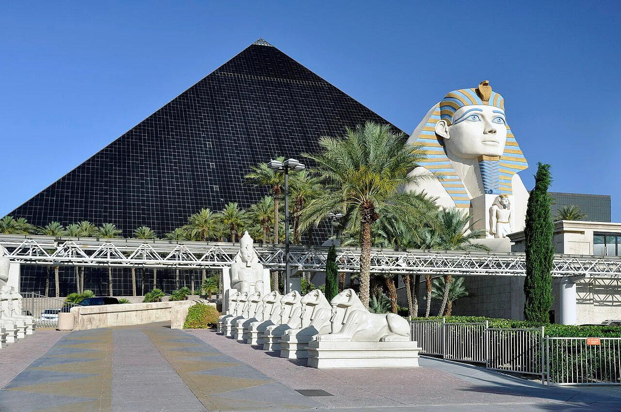 Luxor pyramid and sphinx on the south Las Vegas Strip