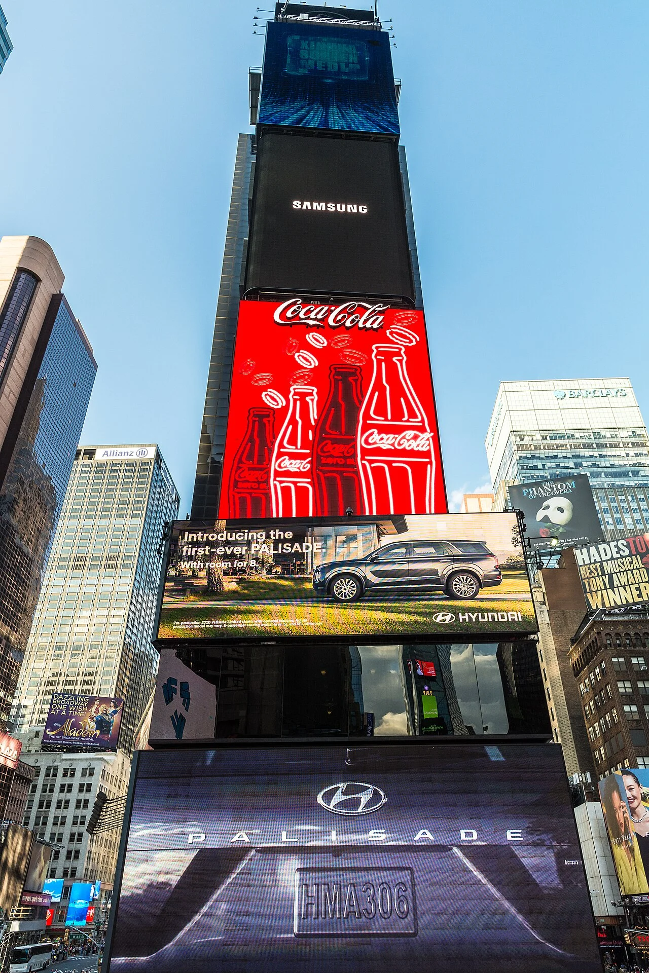 Times Square billboards and streets in Midtown Manhattan
