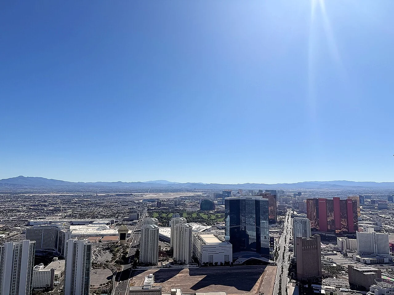 North Las Vegas Strip skyline viewed from the STRAT observation deck