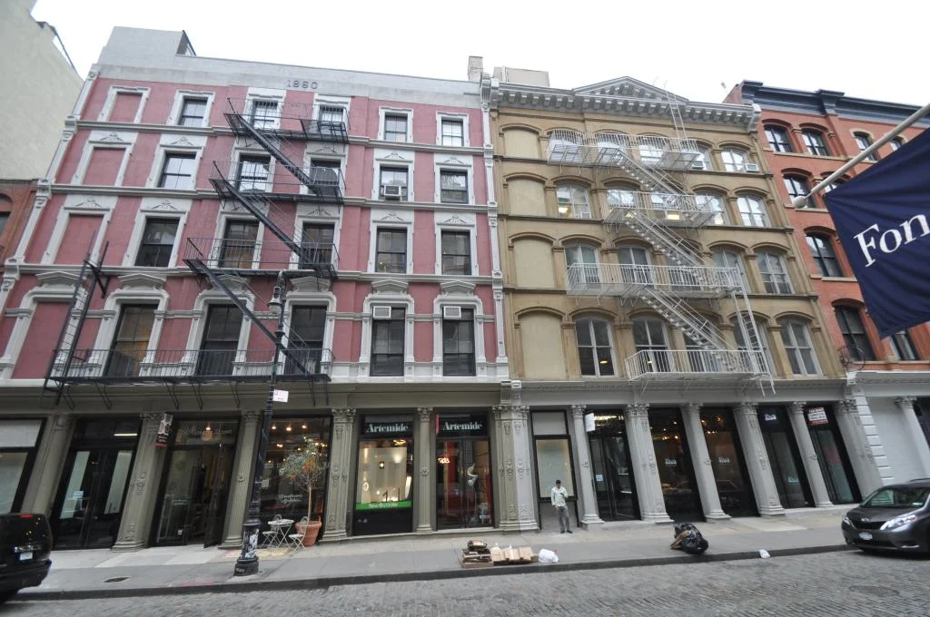 Cast-iron buildings along Greene Street in SoHo