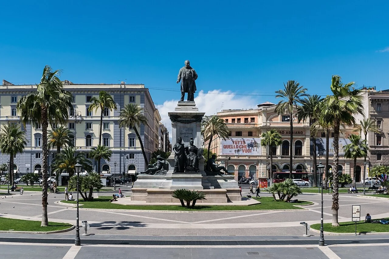 Piazza Cavour gardens and surrounding buildings in Prati
